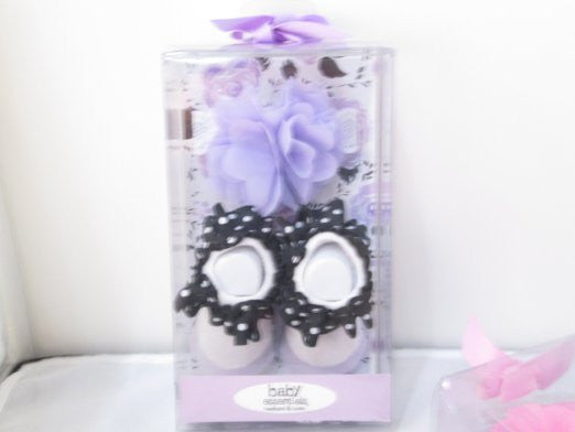 Baby Essentials Headband and Socks Purple