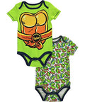 TMNT Baby Boys' "Turtle Chest" 2-Pack Bodysuits