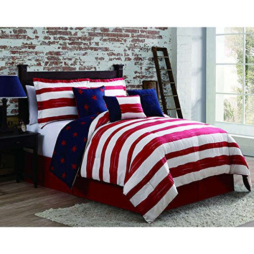 Americana Reversible 7-piece Comforter Set (Cal King)