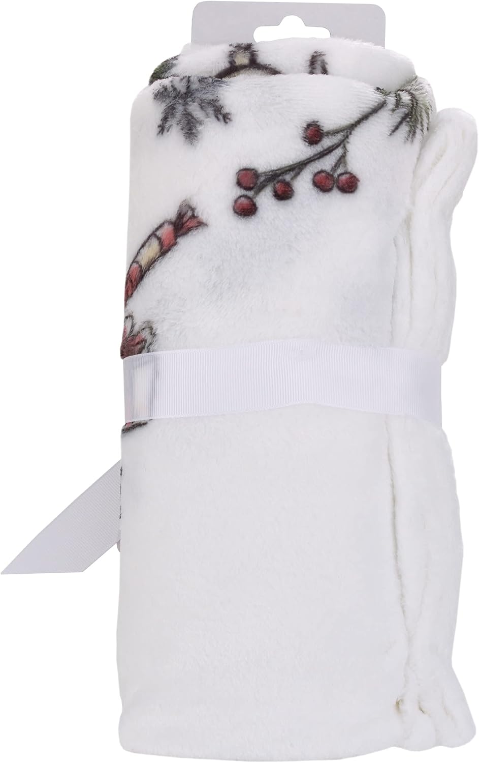 Disney Winnie the Pooh Holiday Baby Blanket, 30x40 "Santa's Little Helper" Milestone Fleece Blanket, White