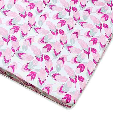 Wendy Bellissimo™ Mix & Match Feather Fitted Crib Sheet in Pink