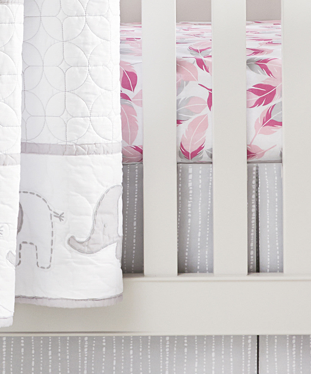 Wendy Bellissimo™ Mix & Match Feather Fitted Crib Sheet in Pink