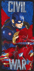 Captain America & Iron Man Civil War Beach Towel
