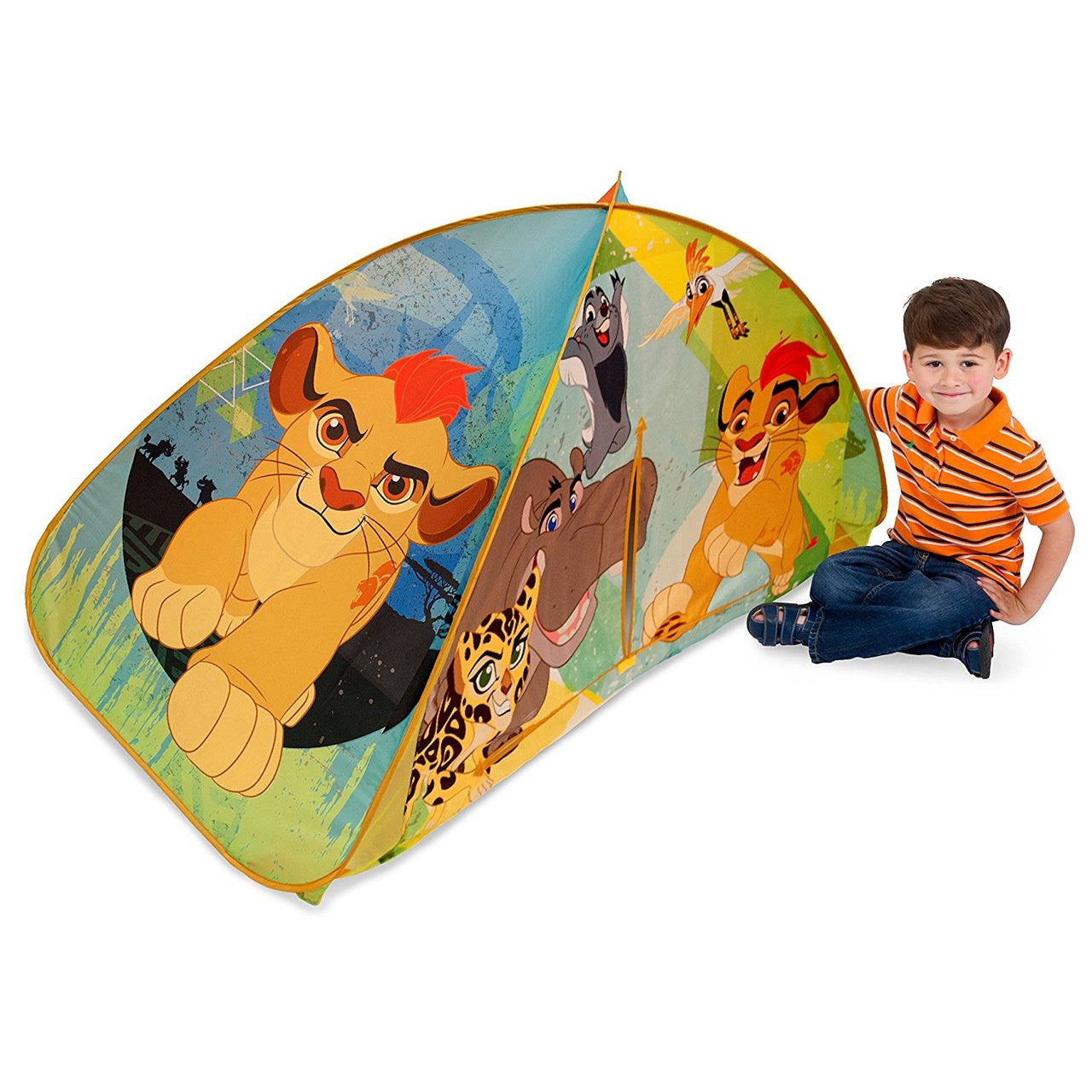 Play Hut Lion Guard 2-in-1 Bed Tent, Green, 72" x 35" x 35"