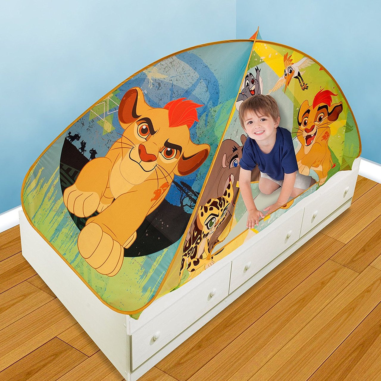 Play Hut Lion Guard 2-in-1 Bed Tent, Green, 72" x 35" x 35"