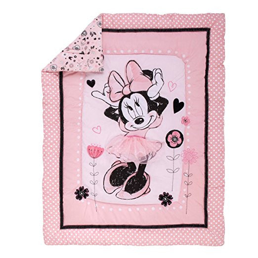 Minnie Mouse 'Hello Gorgeous' 3-Piece Crib Bedding Set