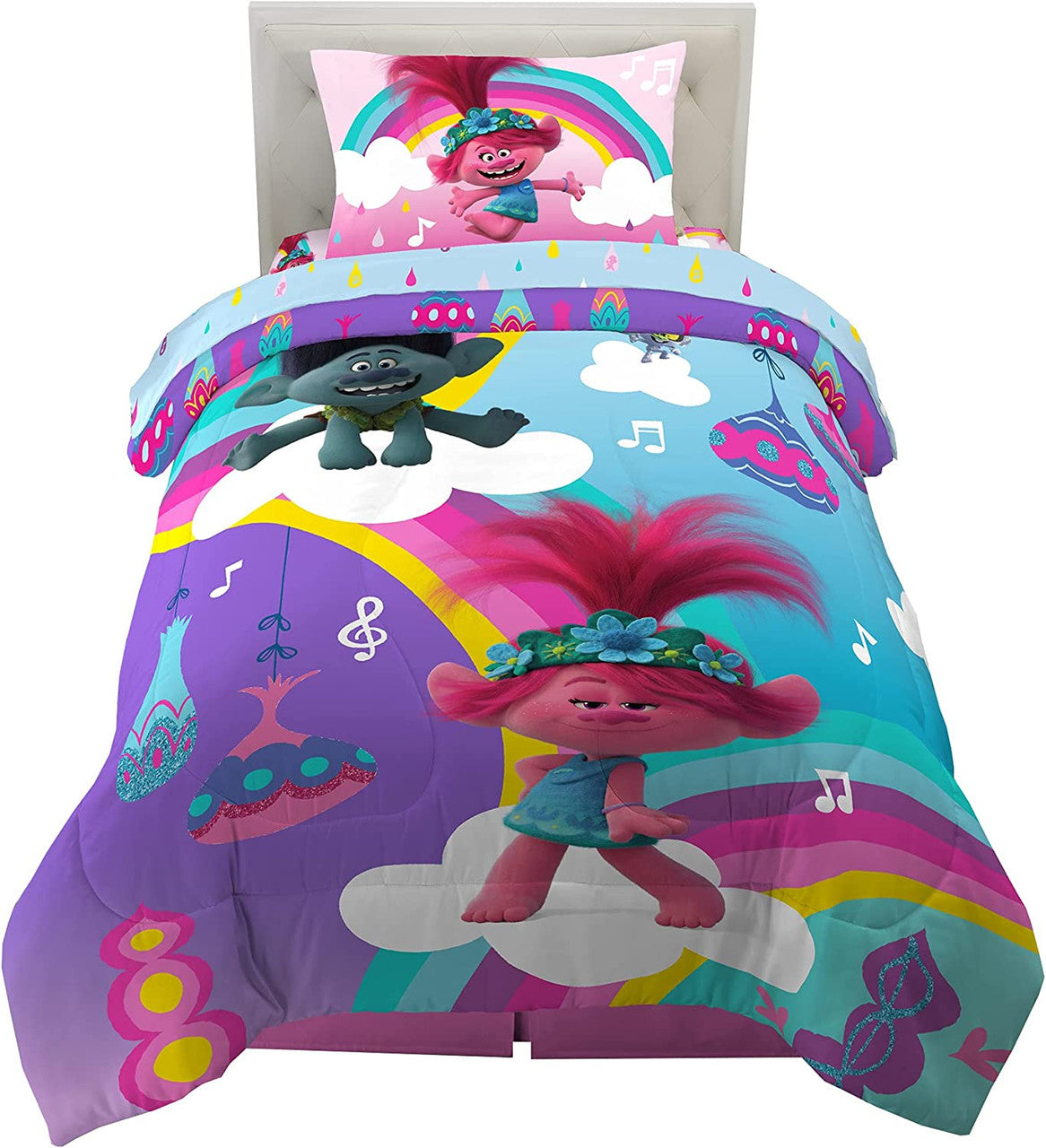 Trolls World Tour 4 Piece Twin size Bedding Set