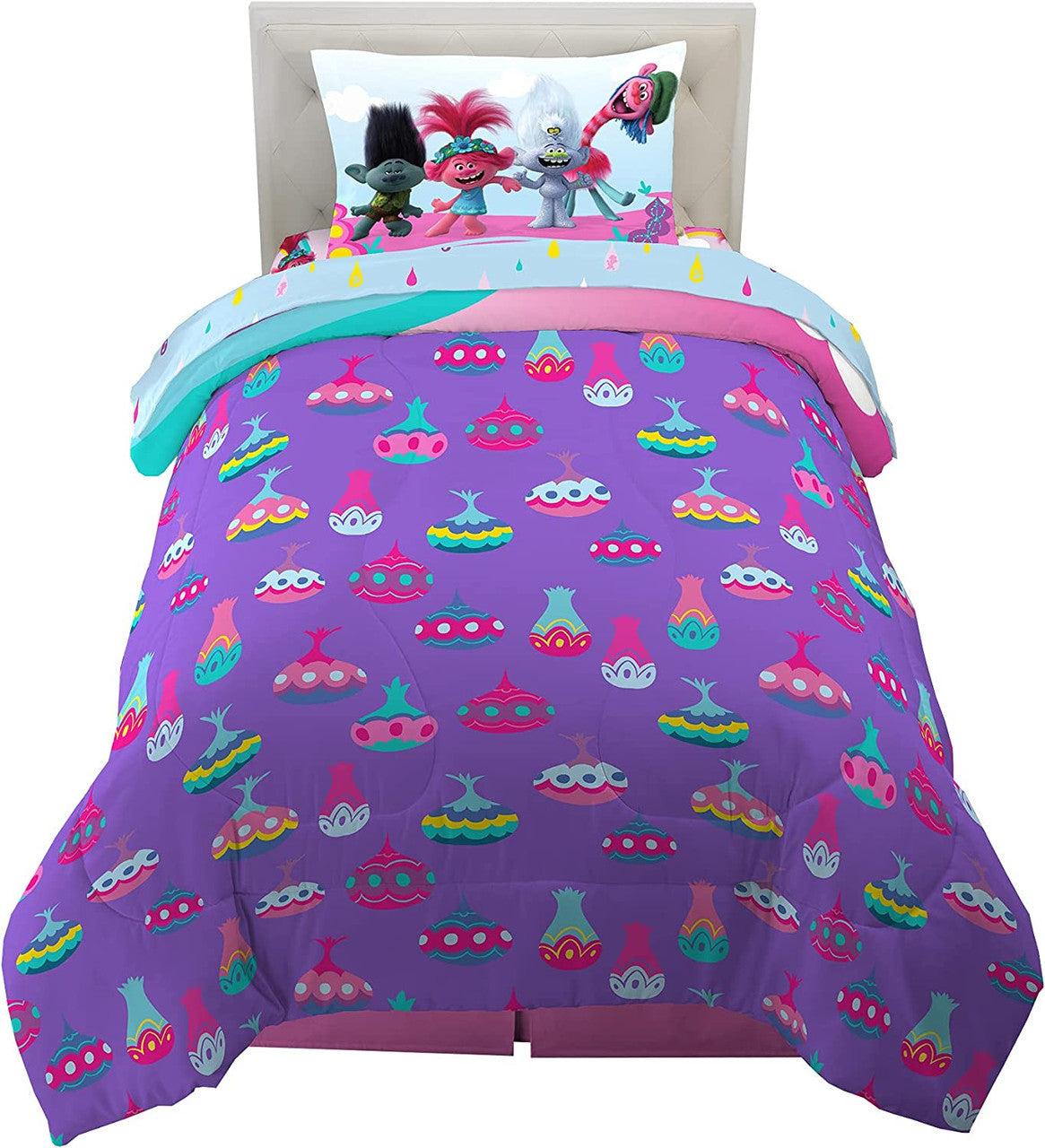 Trolls World Tour 4 Piece Twin size Bedding Set