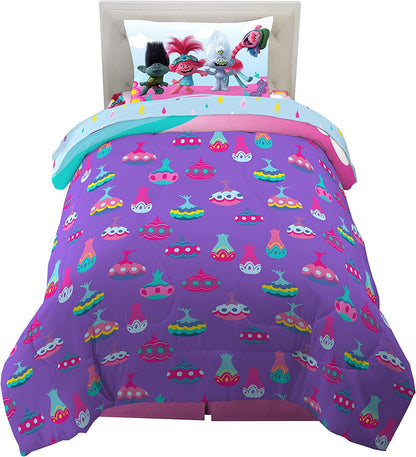 Trolls World Tour 4 Piece Twin size Bedding Set