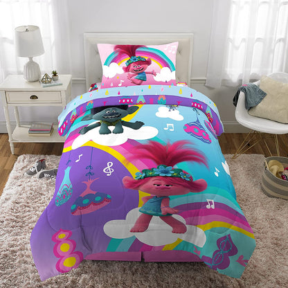Trolls World Tour 4 Piece Twin size Bedding Set