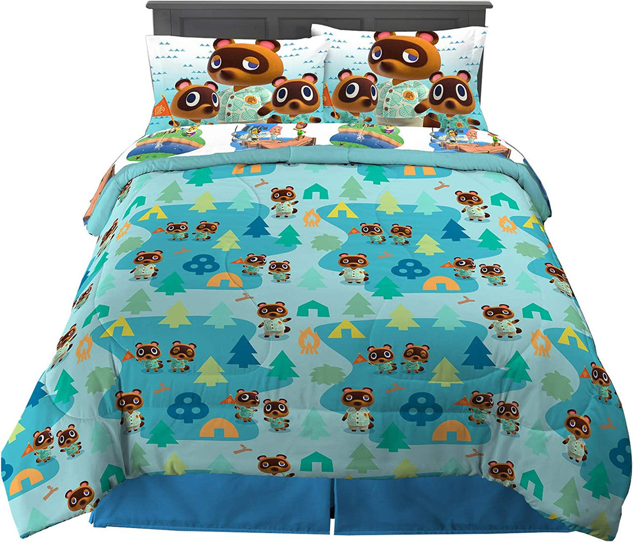Animal Crossing 5 Pc Full Bed Set