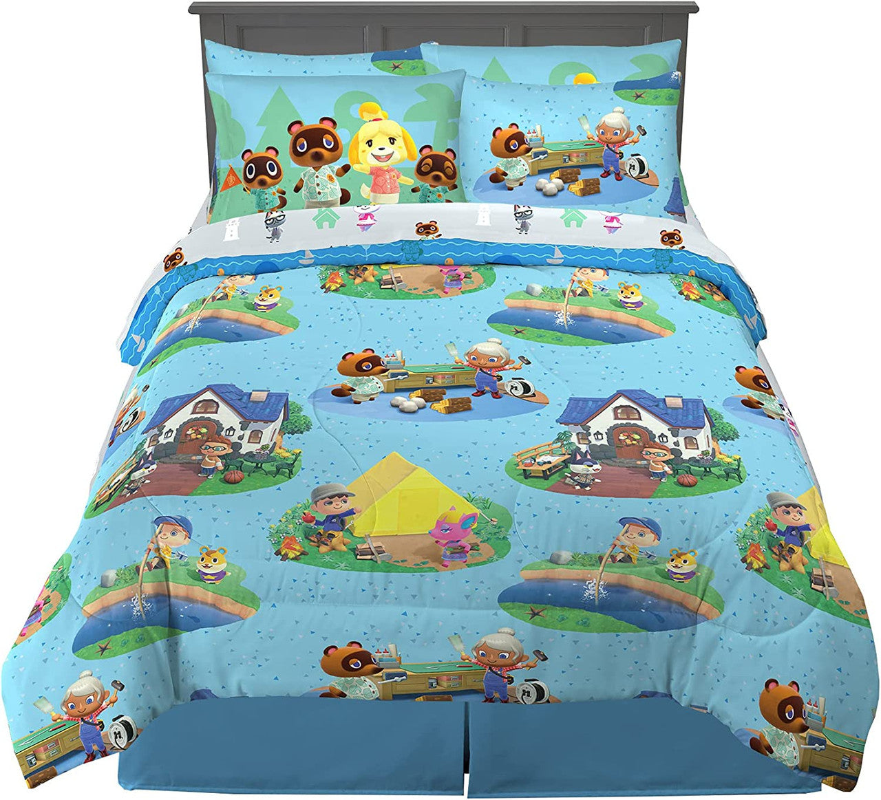 Animal Crossing 7 Pc Full Bed Set