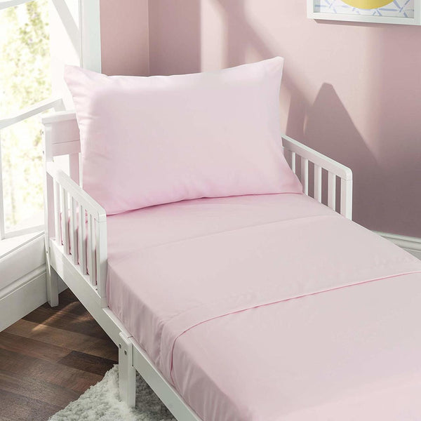 Everyday Kids 3 Piece Toddler Sheet Set - Solid Pink