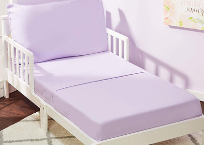 EVERYDAY KIDS 3 Piece Toddler Sheet Set - Solid Purple