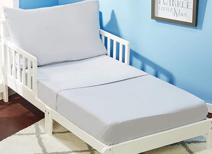 EVERYDAY KIDS 3 Piece Toddler Sheet Set - Solid Grey
