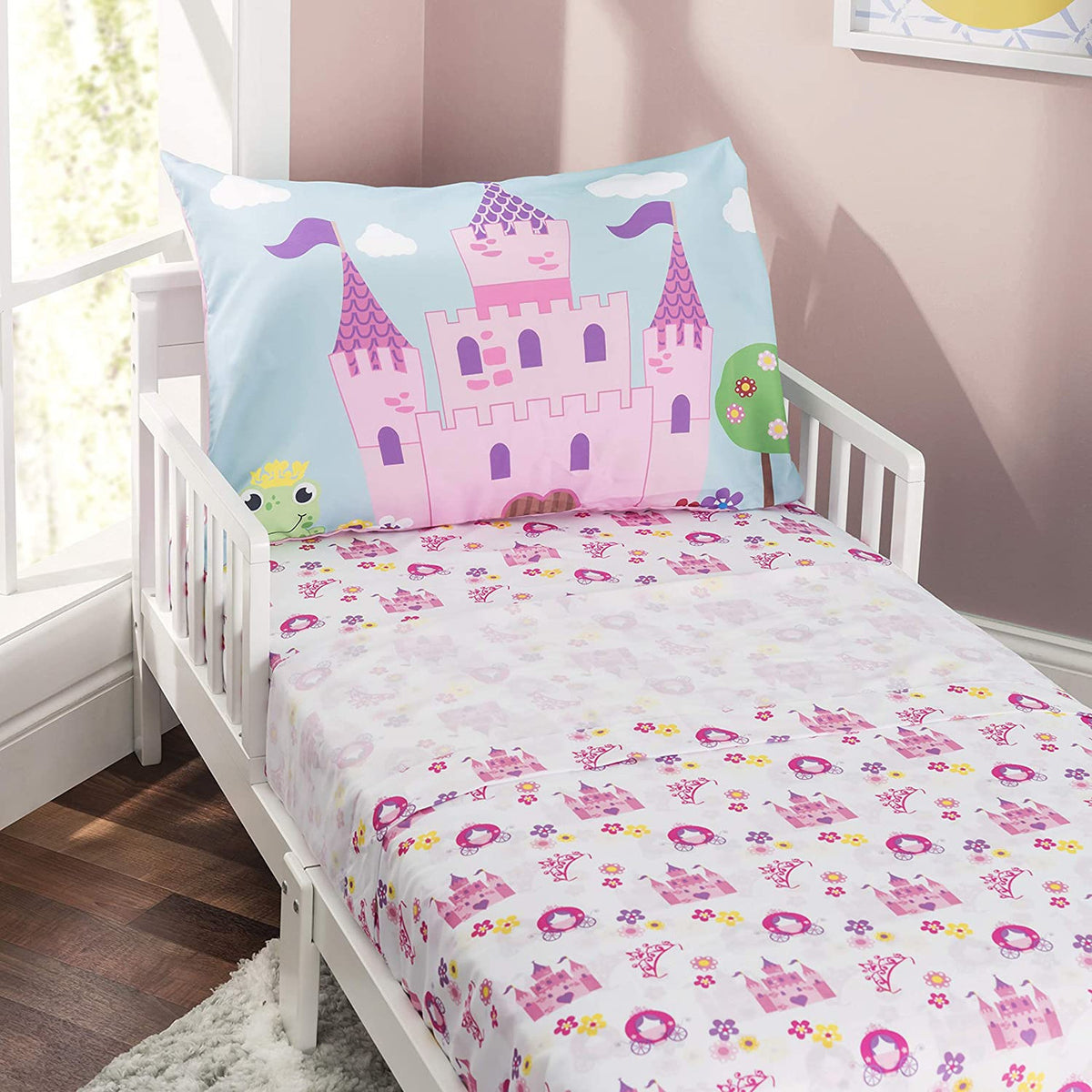 Everyday Kids 3-Piece Toddler Sheet Set - Princess Storyland