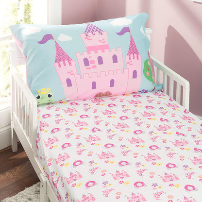 Everyday Kids 3-Piece Toddler Sheet Set - Princess Storyland