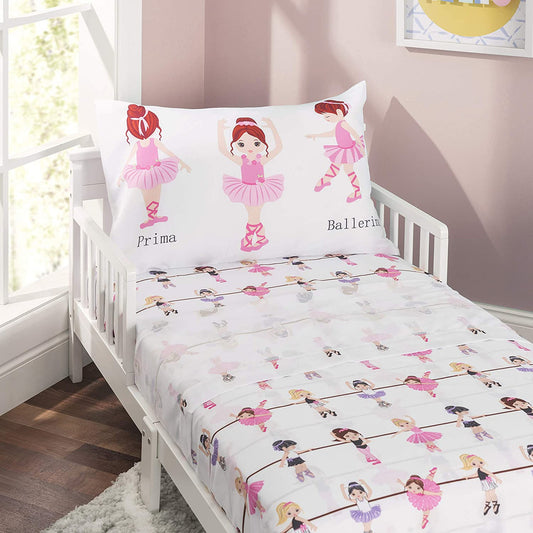 Everyday Kids 3-Piece Toddler Sheet Set - Born to Dance Ballerina