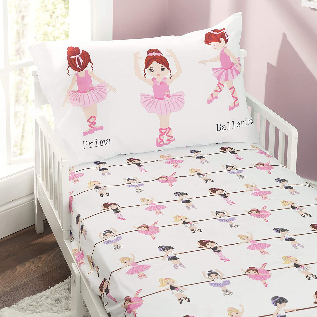 Everyday Kids 3-Piece Toddler Sheet Set - Born to Dance Ballerina