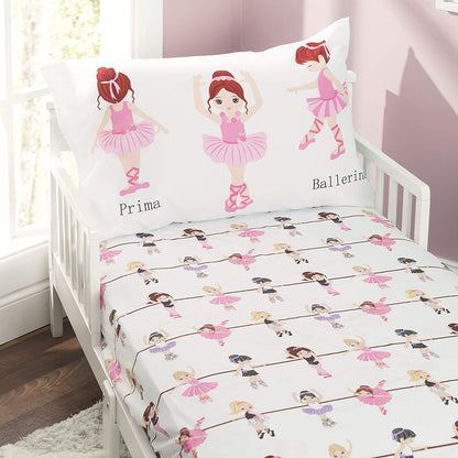 Everyday Kids 3-Piece Toddler Sheet Set - Born to Dance Ballerina