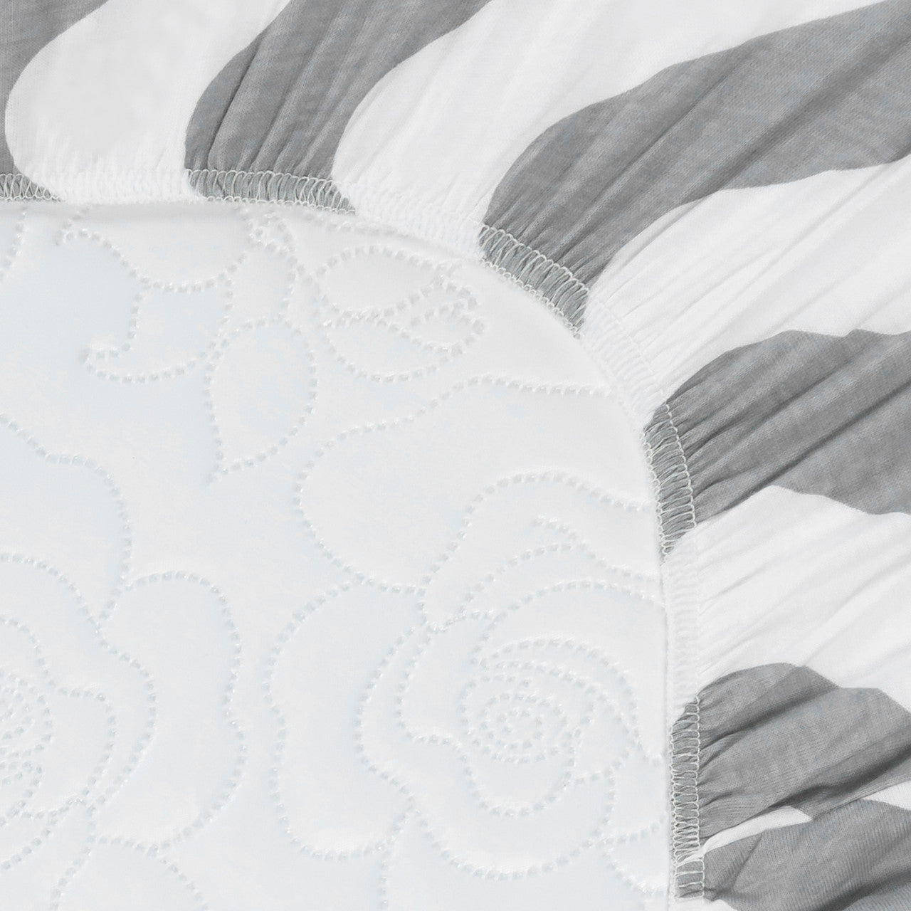 EVERYDAY KIDS 2 Pack Bassinet Sheet Set - Gray/White Chevron & Moon Stars