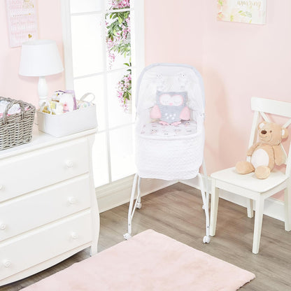 2 PK Bassinet Sheet - Owls and Pink