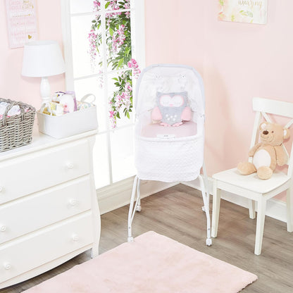 2 PK Bassinet Sheet - Owls and Pink