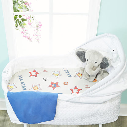2 PK Bassinet Sheet - Jungle Sports and Blue