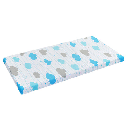 EVERYDAY KIDS 2 Pack Cotton Jersey Knit Cradle Sheet Set - Stars/Clouds
