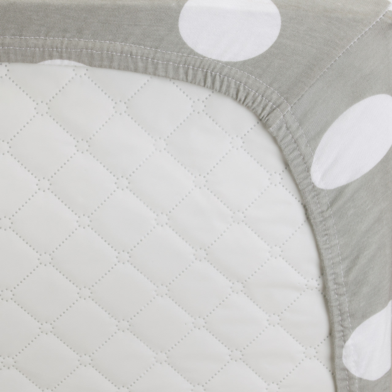 EVERYDAY KIDS 2 Pack Cotton Jersey Knit Cradle Sheet Set - Hearts/Polka Dots