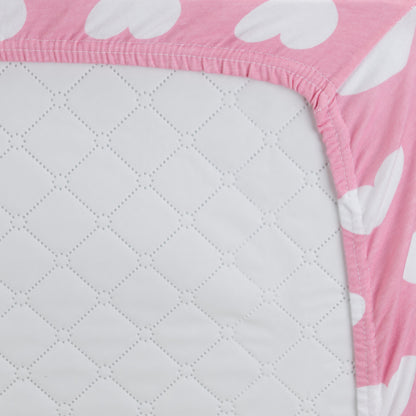 EVERYDAY KIDS 2 Pack Cotton Jersey Knit Cradle Sheet Set - Hearts/Polka Dots