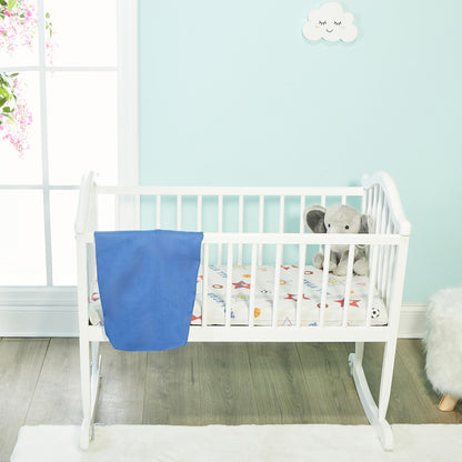 Everyday Kids 2 Pack Baby Cradle Sheets - Jungle Sports/Blue