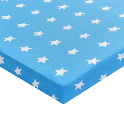 EVERYDAY KIDS 2 Pack n Play and Portable Crib Mattress Sheets - Stars/Clouds