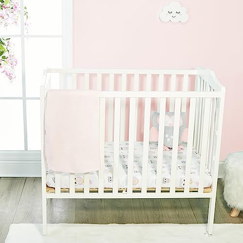 2 PK Portable Crib Sheet - Owls and Pink