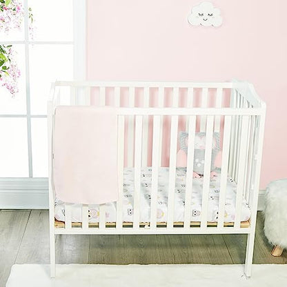 2 PK Portable Crib Sheet - Owls and Pink