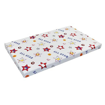 2 PK Portable Crib Sheet - Jungle Sports and Blue