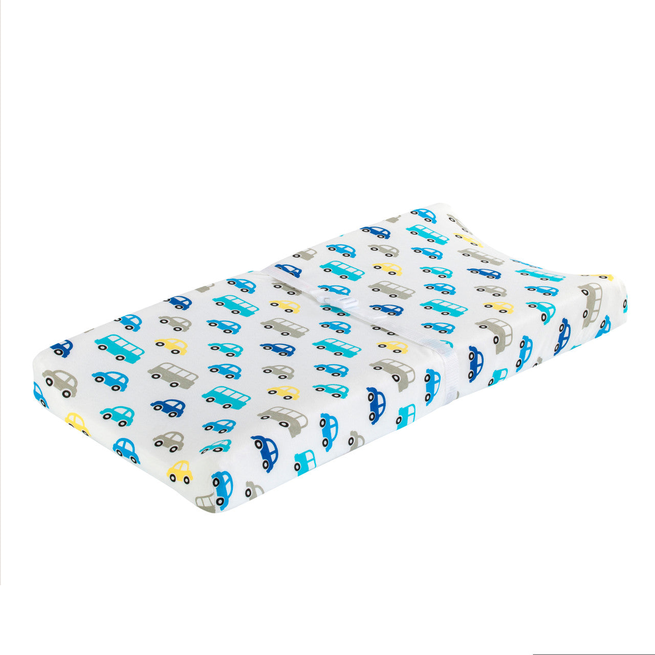 EVERYDAY KIDS 2 Pack Cotton Jersey Knit Changing Pad Cover - Cars/Chevron