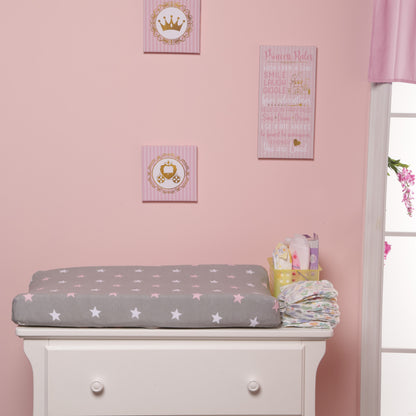 EVERYDAY KIDS 2 Pack Cotton Jersey Knit Changing Pad Cover - Owls/Stars