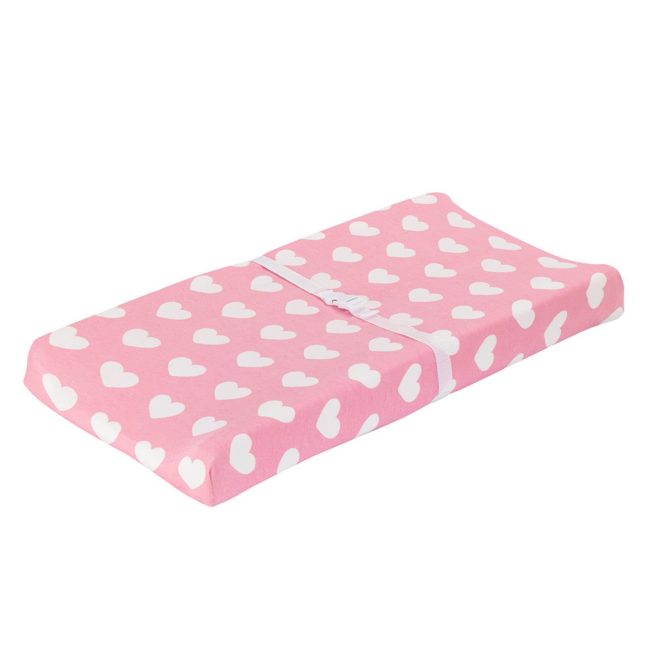 EVERYDAY KIDS 2 Pack Cotton Jersey Knit Changing Pad Cover - Hearts/Dots