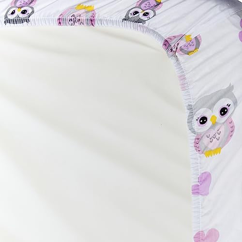 2 PK Changing Pad Covers - Owls and Pink