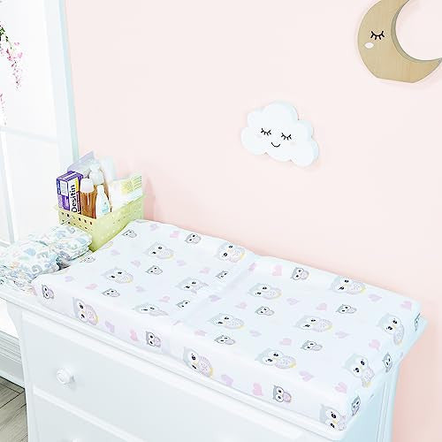 2 PK Changing Pad Covers - Owls and Pink