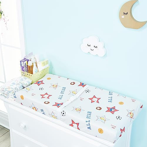 2 PK Changing Pad Covers - Jungle Sports and Blue