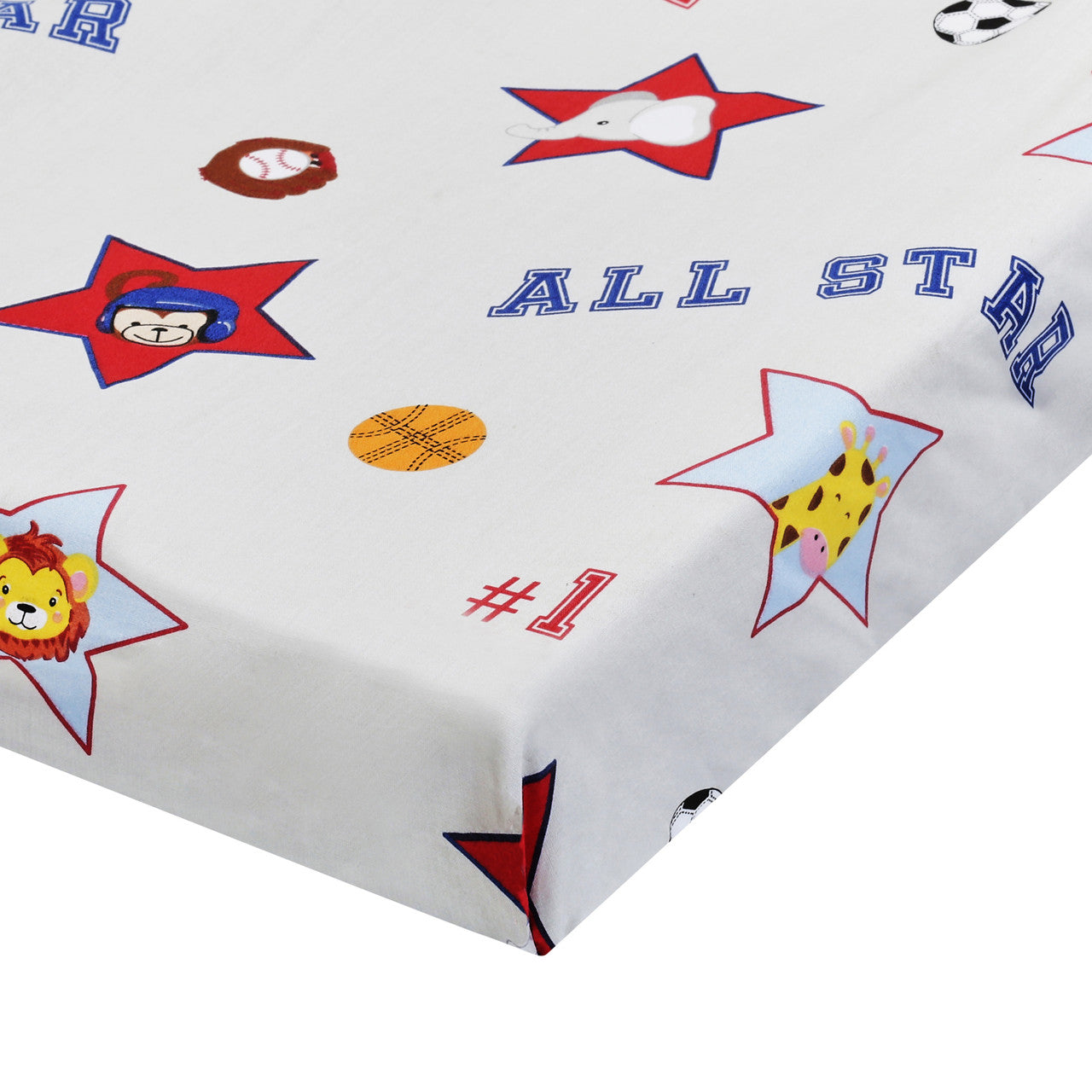 2 PK Changing Pad Covers - Jungle Sports and Blue