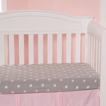 Everyday Kids Fitted Crib Sheet - Owls/Stars
