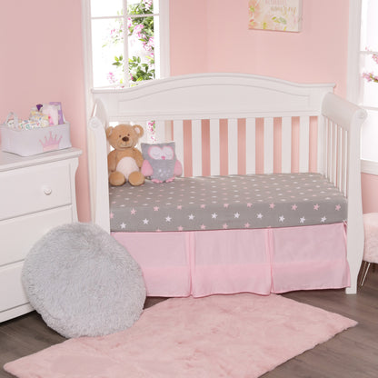 Everyday Kids Fitted Crib Sheet - Owls/Stars