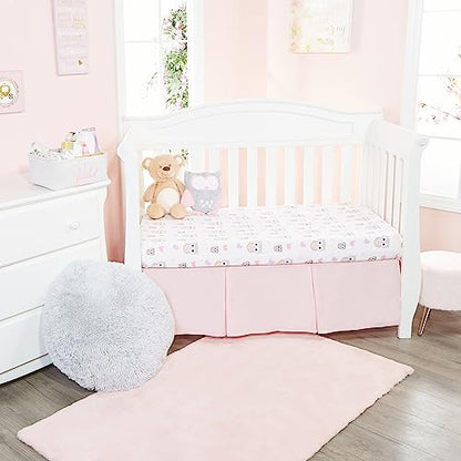 2PK Crib Sheets - Owls and Pink