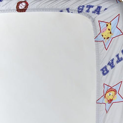 2PK Crib Sheets - Jungle Sports and Blue