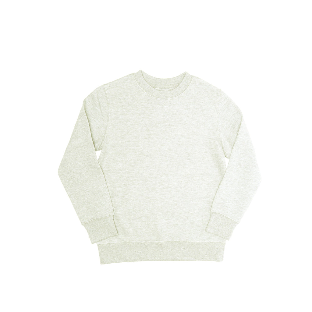 EVERYDAY KIDS Boys’ Fleece Off-White Crewneck Sweatshirt