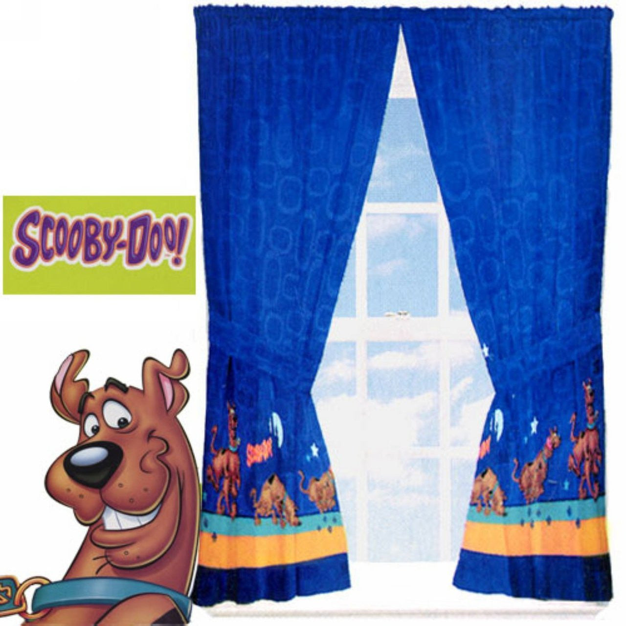Scooby Doo Mystery 63in Window Drapes