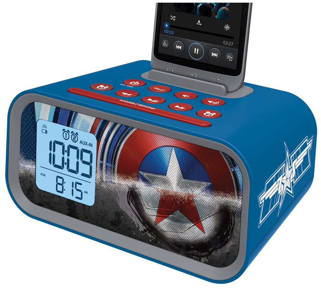 eKids Avengers Initiative Dual Alarm Clock Speaker System, by iHome